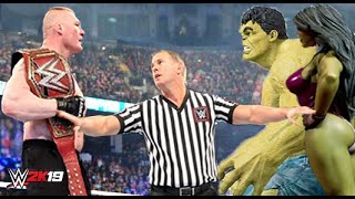 Brock Lesnar vs Hulk & She-Hulk