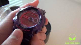 Casio G-Shock Purple Digital Watch Unboxing GD-100SC-6