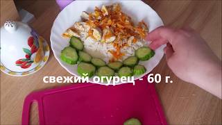 Мои обед и ужин по системе минус 60