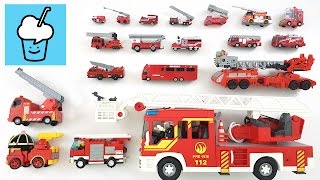 Fire Trucks for children kids with tomica トミカ VooV ブーブ 変身 lego playmobil tayo  타요 꼬마버스 타요 중앙차고지