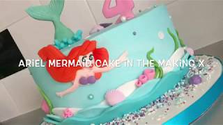 My Ariel Mermaid cake in the making x