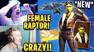 Streamers React to *NEW* FEMALE Raptor Skin "Velocity" *LEGENDARY* | Fortnite Highlights