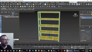 Membuat model 3D rak besi dengan 3Ds Max - base model berangkat dari sebuah object box