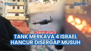 Dari Jarak Dekat, Tank Merkava Israel Hancur Disergap Saraya Al-Quds di Reruntuhan