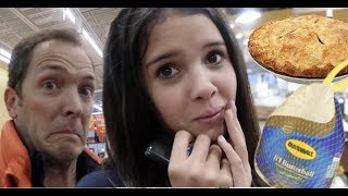 TEENAGER BUYS THANKSGIVING DINNER | DAD VS TEEN SHOPPING