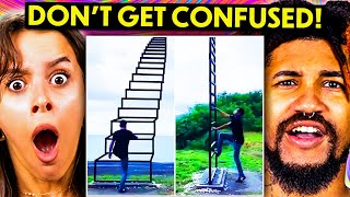 Gen Z Reacts to 2022's BEST Optical Illusions- Try Not To Get Confused | REACT