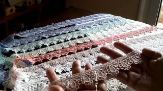 Coloured lace destash