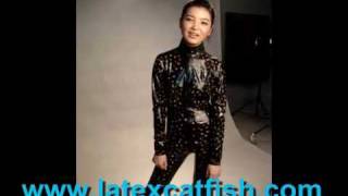 Black Latex Polka Dot Catsuit