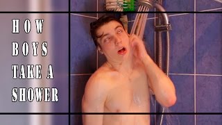 Как моются парни || How boys take a shower