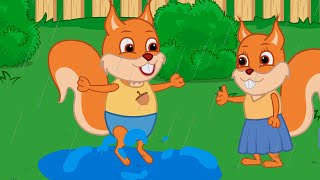Famille d'Écureuil - Flaques D'automne Animé 2023 en Français