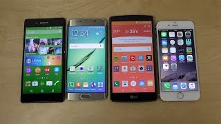 Sony Xperia Z3+ vs. Samsung Galaxy S6 Edge vs. LG G4 vs. iPhone 6 - Internet Speed Test! (4K)