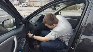 Работа интеллектуальных доводчиков на 4 стекла на Renault Duster