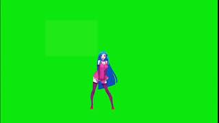 Футаж аниме танцующая тян