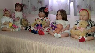 Organizando caminha e bercinho das bbs reborn+tdos os bebês +bjos