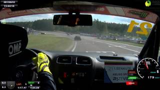 Indre Senkute lost the brakes during the race with VW Golf GTI cup