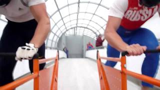 Russian Bobsleigh Team training