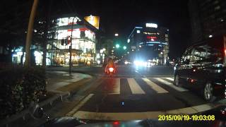 #2【ハラハラドラレコ】2015/09/19 バイク二人乗り接触事故