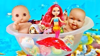 Куклы Пупсики Беби Элайв Барби Русалочка  на русском открывают Сюрпризы Frozen Маша и Медведь Barbie