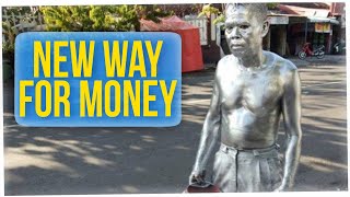 "Silver Man" Beggars Who Don't Even Perform On The Rise in Indonesia