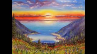 Пишем маслом яркий закат! #Vitali Oil Painting