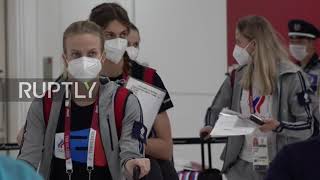 Japan: Olympic swimming champion Romashina lands in Tokyo with Russian team
