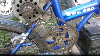 Electric Bike на моторе от вентилятора.
