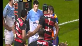 Fritz caresse la pelouse avec le visage de Rob Linde.