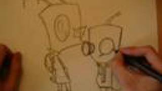 Drawing : Invader Zim and Gir