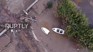 Greece: Flooding wreaks havoc in North Evia following devastating wildfires