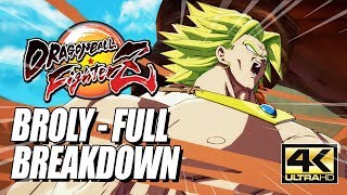 BROLY - Combos, Specials & Breakdown: DragonBall FighterZ (4k HD)