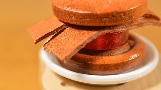Как сделать из [Миниатюрная кухня] швейного гамбургер Как сделать кнопку гамбургер. [Анимац кухни ·