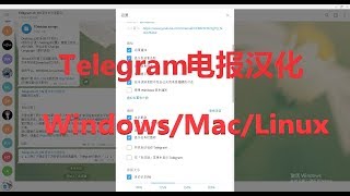telegram电报汉化Windows/Linux/Mac | Telegram设置中文语言