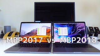 新型 MacBookPro 2018 vs 2017 性能比較したみた！