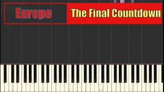 Пианино обучение Europe   The Final Countdown by tutorial