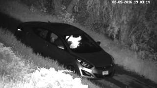 Car Stops On A Dirt Road