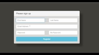 Bootstrap | How to make register form with Bootstrap ?