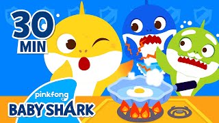 WATCH OUT Baby Shark, It's Hot! | +Compilation | Safety Songs for Kids 