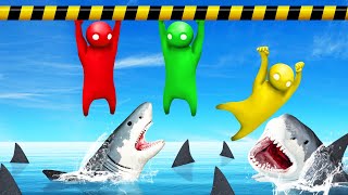 LET GO = GET EATEN By SHARKS! (Gang Beasts)