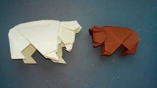 Как сделать медведя из бумаги (Origami Bear)
