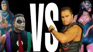 Lucha de parejas Mixtas Texano JR y Hiedra VS Monster Clown y Lady Shani