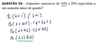 Aumentos Sucessivos - Matemática Financeira 05