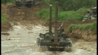 Combined-arms river crossing training. Klyazma riv. Gorokhovets. Russia. 2009