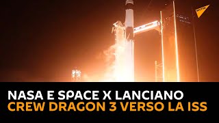 #NASA e #SpaceX lanciano il Crew Dragon 3 verso la #ISS
