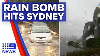 Flash foods, flight delays as Sydney cops drenching | Nine News Australia