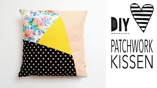Asymmetrisches Patchwork-Kissen nähen / DIY MODE Nähanleitung