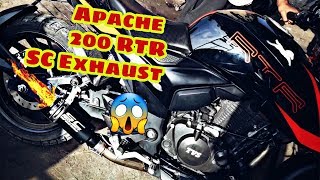 SC PROJECT EXHAUST INSTALLED IN APACHE RTR 200 ABS