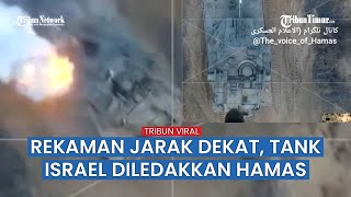 Dihantam Granat Aktif Kelompok Hamas, Tank Israel yang Tengah Beroperasi Berakhir Membara