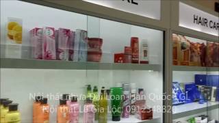 Bộ tủ nhựa trưng bày mỹ phẩm 02