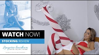 Lauren Louise : Ann Summers stripe marabou over the knee stockings [PREVIEW]