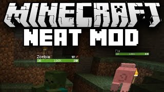 Minecraft 1.10.2 Neat (HUD STATUS BAR ABOVE MOBS) Mod Showcase